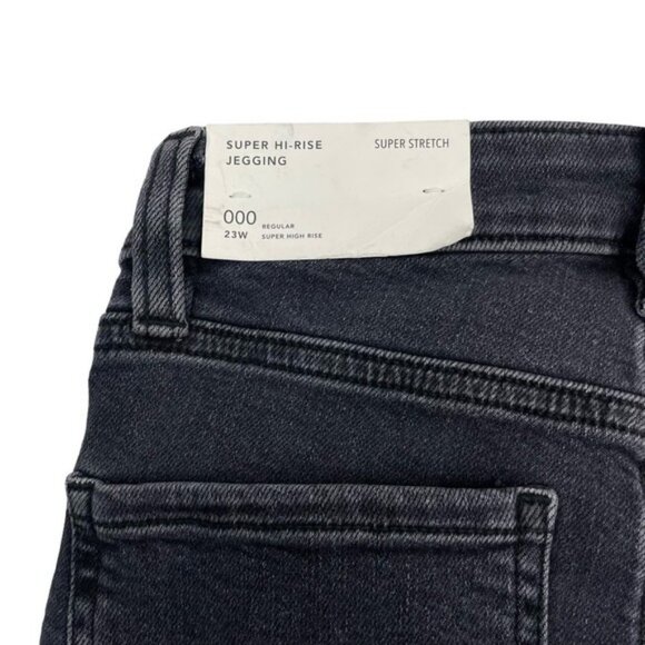 American Eagle Women’s Super High-Waisted Jegging Size 23 Black - Picture 6 of 7